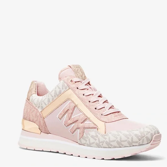 Michael kors shop pink tennis shoes